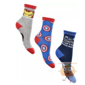 Bosszúállók,Marvel Avangers zokni 3 pár 1 csomagban
