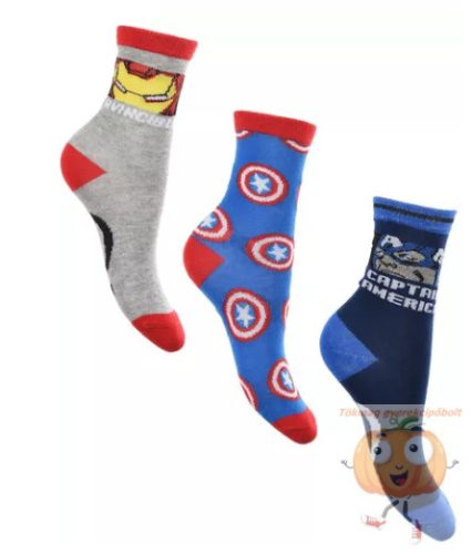 Bosszúállók,Avangers zokni 3 pár 1 csomagban