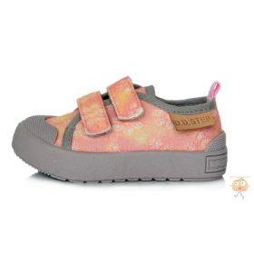D.D.Step CSG-7 vászoncipő, barack, virágos 30