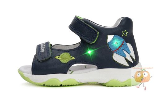 D.D.Step szandál két tépőzáras G064-51816 LED kék 20