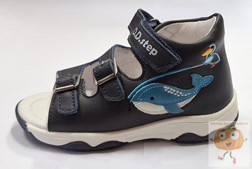 D.D.Step szandál G064-51999 s.kék, bálna mintával 31