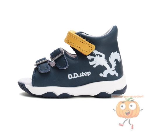 D.D.Step szandál G064-51156M kék, farkas mintával 31