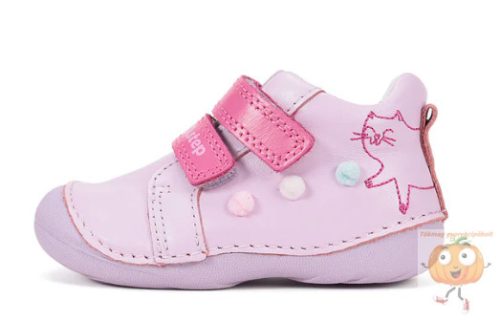 DD Step első lépés cipő 015-61267 halvány lila cica mintával 19