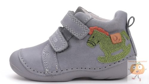 D.D.Step első lépés cipő S015-52617B szürke,hintaló mintával 23