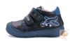 D.D.Step fiú cipő S082-52781 kék repülő mintával,sötétben világító talpon  29