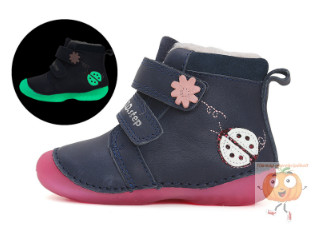 D.D step téli bélelt cipő 015-42652 kék-rózsa 24