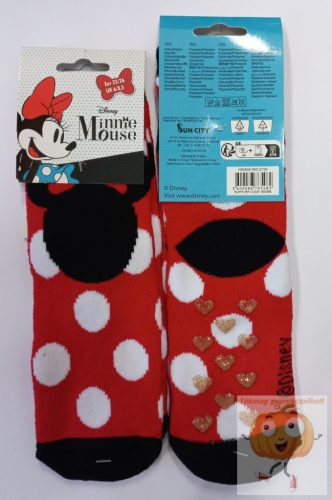 Disney Minnie csúszásgátlós vastag zokni ,piros