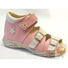 Florens 911 lány szandál rózsa-beige, virág mintával 31