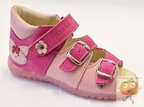 Florens 911 lány szandál pink, cica mintával 28