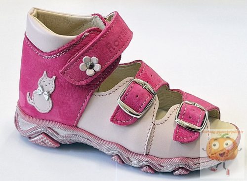 Florens 911 lány szandál pink, cica mintával 31