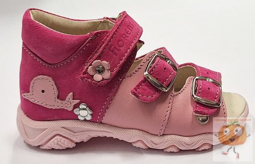 Florens 911 lány szandál pink, csiga mintával 26