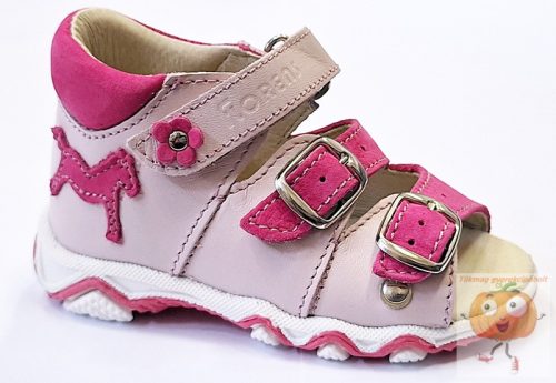 Florens 911 lány szandál pink, lovacska mintával 30