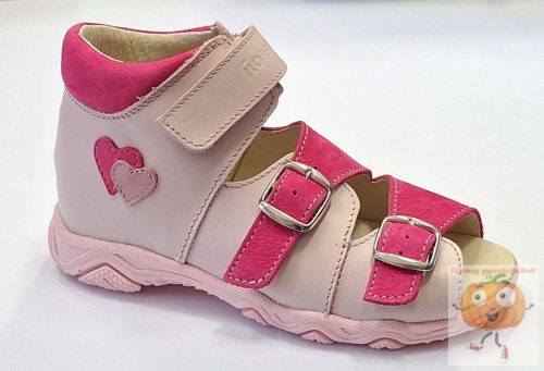 Florens 911 lány szandál pink, szív mintával 31