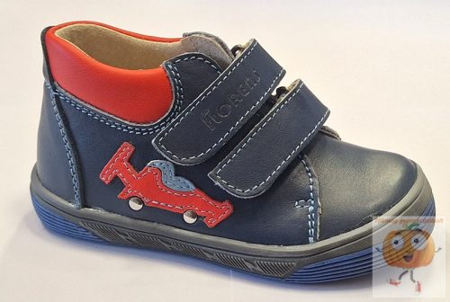 Florens Flo-2030 kék-piros cipő, versenyautó mintával 27