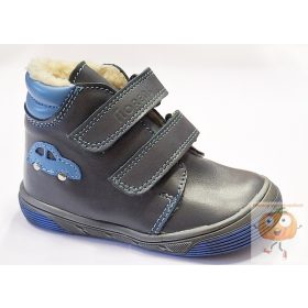   Florens  Flo-910 műszőrmével bélelt téli bőr cipő ,kék 27
