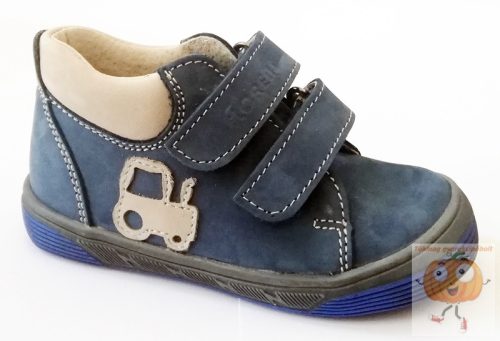 Florens fiú cipő kék, traktor mintával 23
