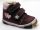 Florens műszőrmével bélelt téli nubukbőr cipő Flo-910 padlizsán, szívecske mintával 26