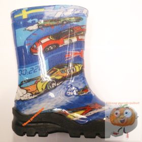 Gumicsizma kék autó mintával 32/33