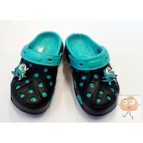 Gyerek fiú klumpa, papucs kék,  helikopter mintával 30