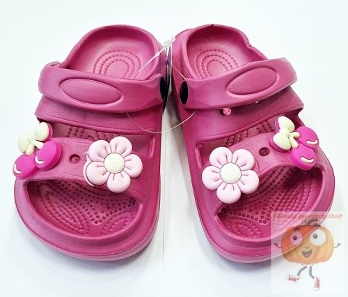 Lány papucs mintás pink 25-26