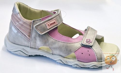 Linea 2 tépőzáras lány szandál lila-ezüst 38