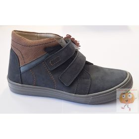 Linea M24 kék magas szárú bőr cipő 38