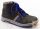 Linea M35 kék bőr cipő,cipzáros,fűzős 35