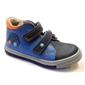 Linea kék bőr fiúcipő autó mintával 20