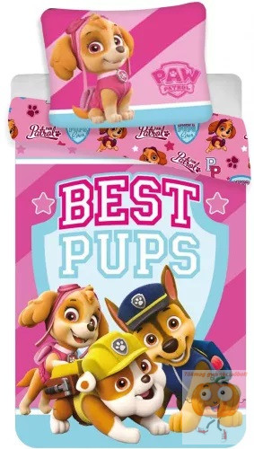 Mancs Őrjárat Best Pups gyerek ágyneműhuzat 100×135cm, 40×60 cm