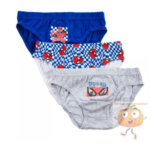 Pókember Checked gyerek fehérnemű, alsó 3 darab/csomag 