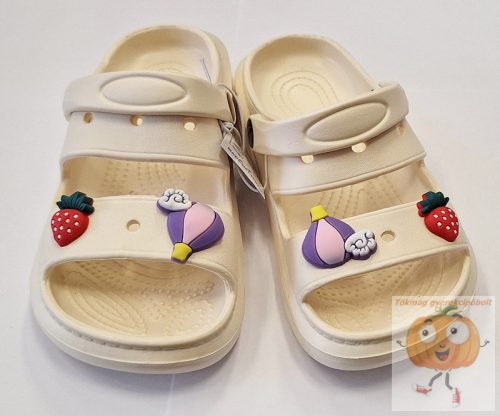 Papucs lány, mintás beige 25