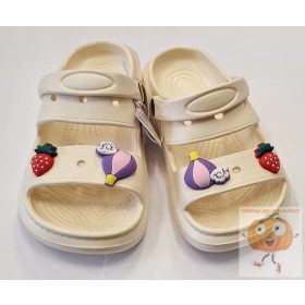 Papucs lány, mintás beige 27