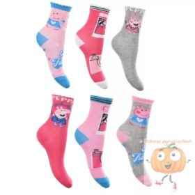Peppa malac zokni 3 pár 1 csomagban