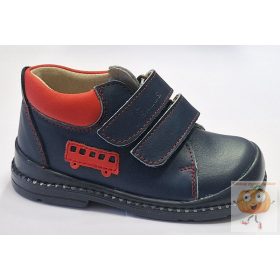   Salus F-68 supinált cipő,prémium flexi, kék-piros, busz mintával 26