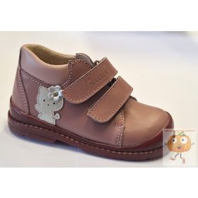   Salus F-68 supinált lány cipő,prémium flexi, mályva, cica minta 25