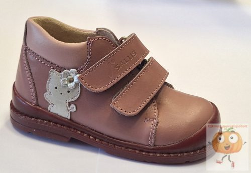 Salus F-68 supinált lány cipő,prémium flexi, mályva, cica minta 30