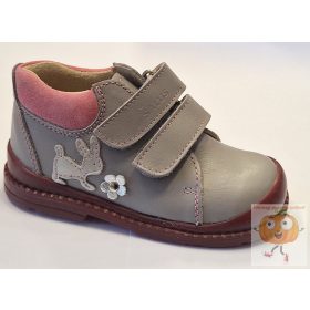   Salus F-68 supinált lány cipő,prémium flexi, szürke, nyuszi mintával 25