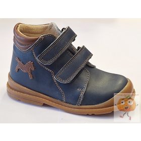   Salus Flexi prémium Flo-810 fiú supinált cipő, kék, ló mintával 28