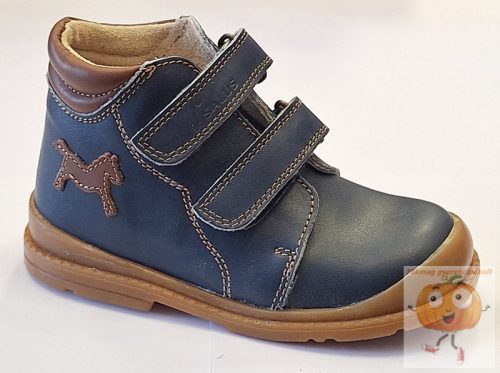 Salus Flexi prémium Flo-810 fiú supinált cipő, kék, ló mintával 28