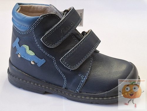 Salus Flexi prémium Flo-810 fiú supinált cipő, kék, versenyautó mintával 25