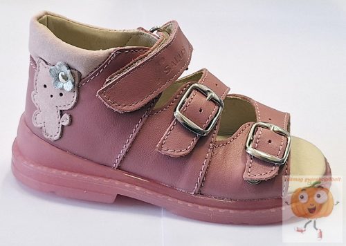 Salus Flexi prémium Flo-911 szandál mályva, cica mintával 33