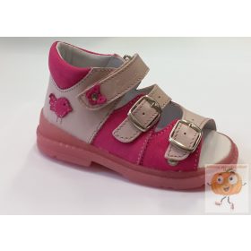   Salus Flexi prémium Flo-911 szandál pink-rózsa, madárkás 23