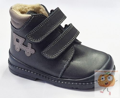 Salus Flexi Flo-910 műszőrmével bélelt téli cipő, fiú, vonat 23