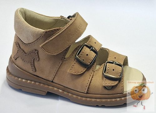 Salus Flo 911 flexi prémium szandál barna, lovacska mintával 20