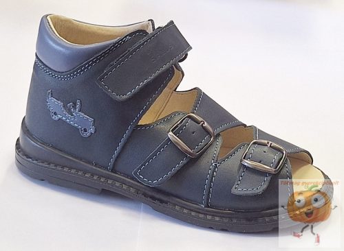 Salus  prémium Flexi Flo 911 supinalt szandál , kék dszip mintával 25