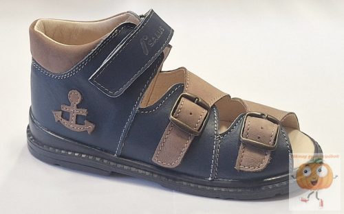 Salus  prémium Flexi Flo 911 supinalt szandál ,kék-barna horgony 34
