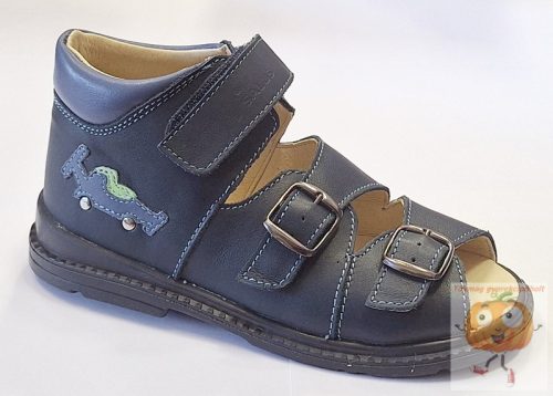 Salus  prémium Flexi Flo 911 supinalt szandál , kék versenyautó mintával 26