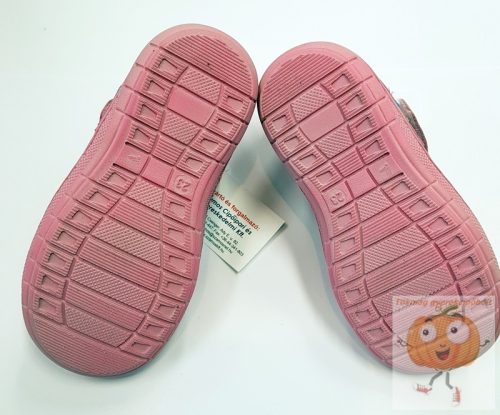 Szamos 3303-70611 lány szandálcipő szürke-rózsa, virág mintával 29