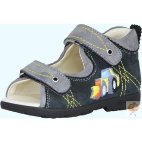  Szamos két tépőzáras szupinált szandál, kék 21