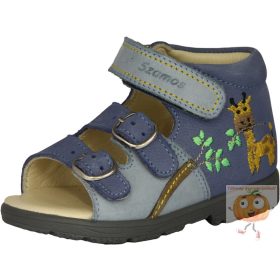    Szamos 4397-20709 supinált szandál kék zsiráf mintás 22
